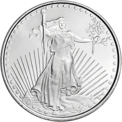 1 oz Highland Mint Silver Round - Saint-Gaudens Design .999 Fine