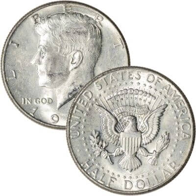 90% Silver 1964 Kennedy Half Dollars - Roll of 20 - $10 Face Value