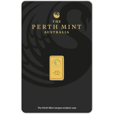 1 gram Gold Bar - Perth Mint - 99.99 Fine in Assay